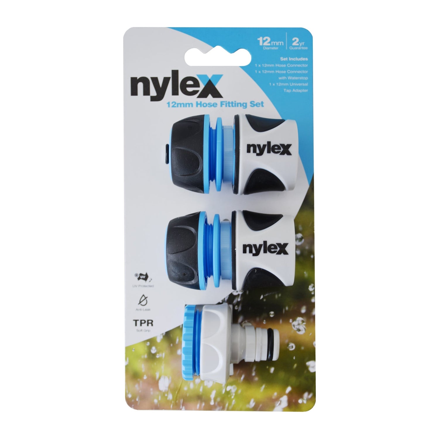 12mm 3Pce Fitting Connector Set Plastic