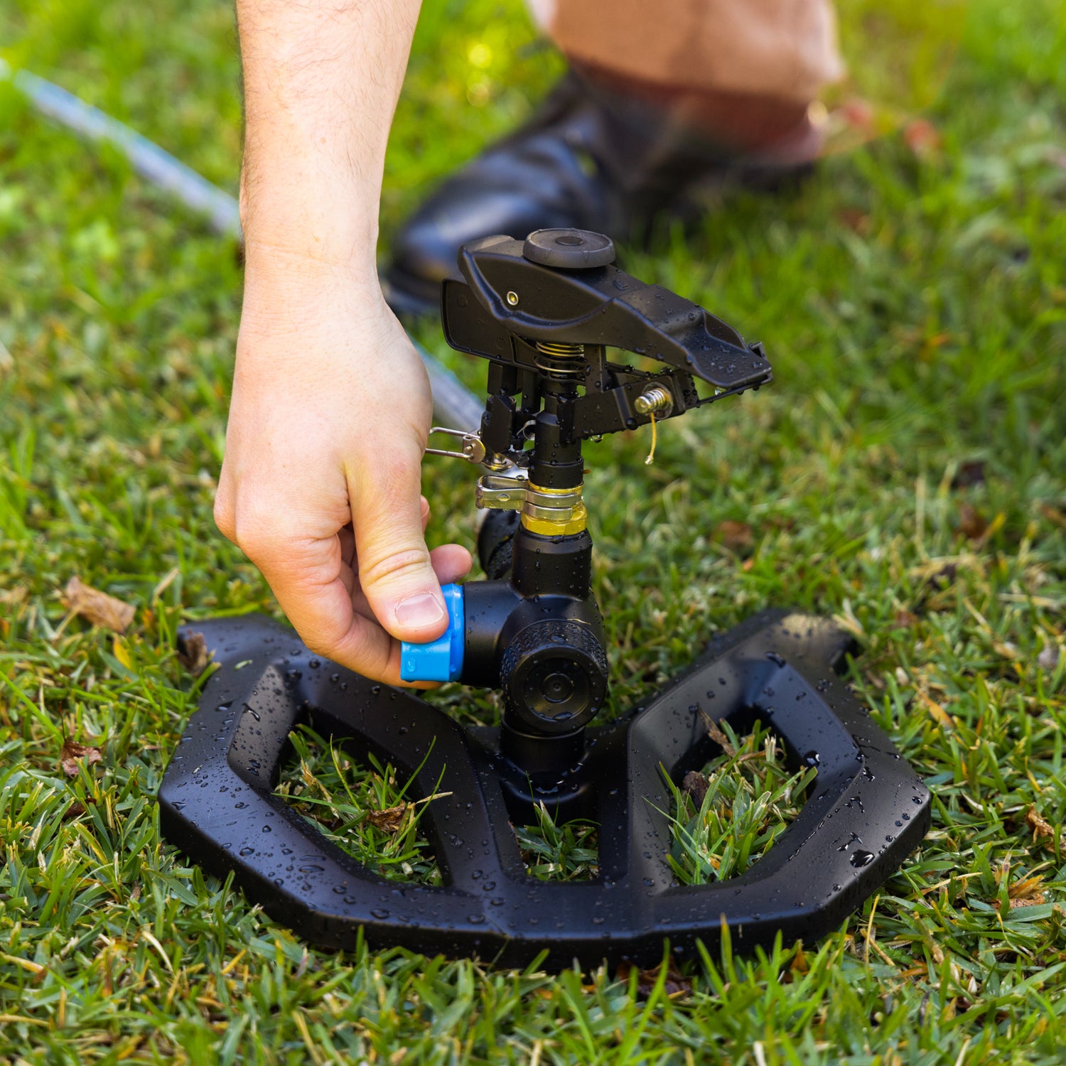 Black Impact Sprinkler with Flow Control