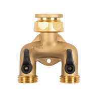 2 Way Manifold Brass
