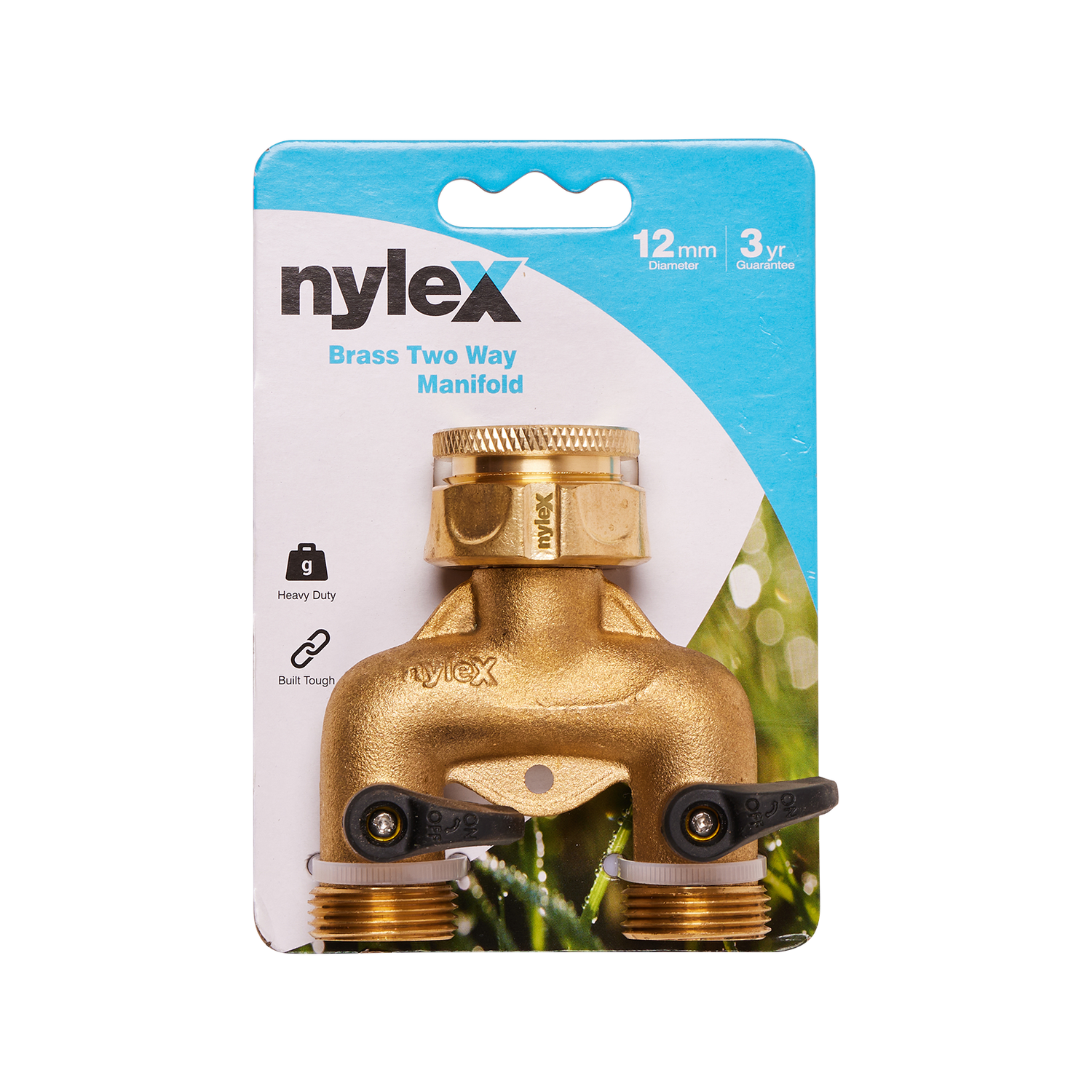 2 Way Manifold Brass