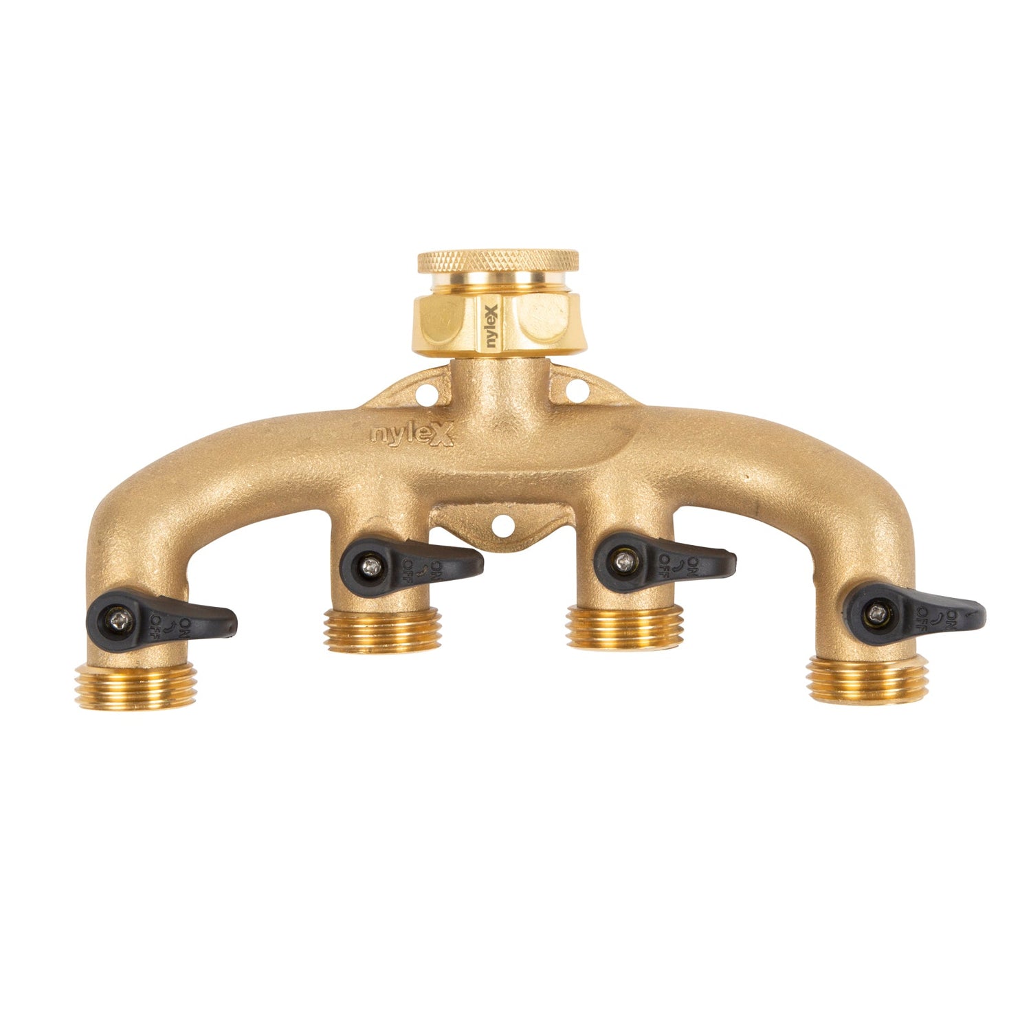 4 Way Manifold Brass