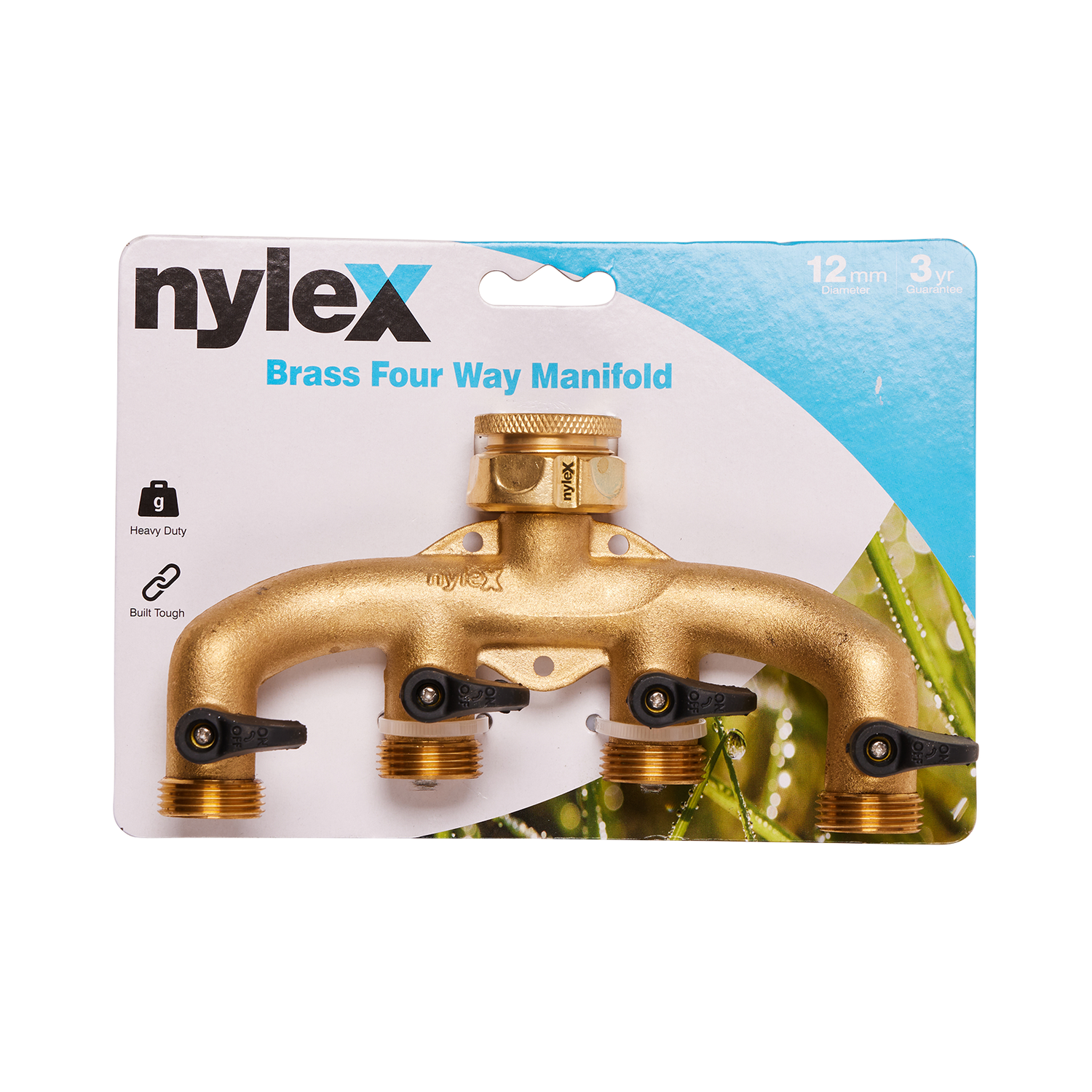 4 Way Manifold Brass